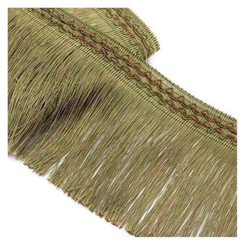 Aqxyedc 12 Yards Vorhang-Quasten-Fransenbesatz, Zopfbesatz, 16 cm, goldene Quasten, Polsterung, DIY, Luxus-Accessoires, dekoriert wanglan(Grün,12Yards Price) von Aqxyedc