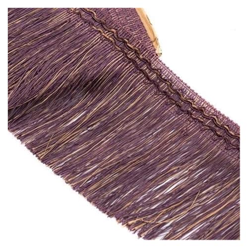 Aqxyedc 12 Yards Vorhang-Quasten-Fransenbesatz, Zopfbesatz, 16 cm, goldene Quasten, Polsterung, DIY, Luxus-Accessoires, dekoriert wanglan(PURPLE,12Yards Price) von Aqxyedc