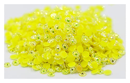Aqxyedc Ab Farbe Sonnenblume 4 mm, 5 mm, 6mm Facetten Flachharz -Strass -Nagelkunstkleidungssteine/Perlen wanglan(Color:6mm 10000pcs) von Aqxyedc