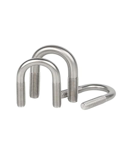 Aqxyju 1~5 Stück M6 M8 M10 M12 304 A2 Edelstahl Rundbogen U-Bolzen U-Schraube U-förmige Klemme Rohrbefestigungsschnalle Clipband(M10x114mm-1pcs) von Aqxyju