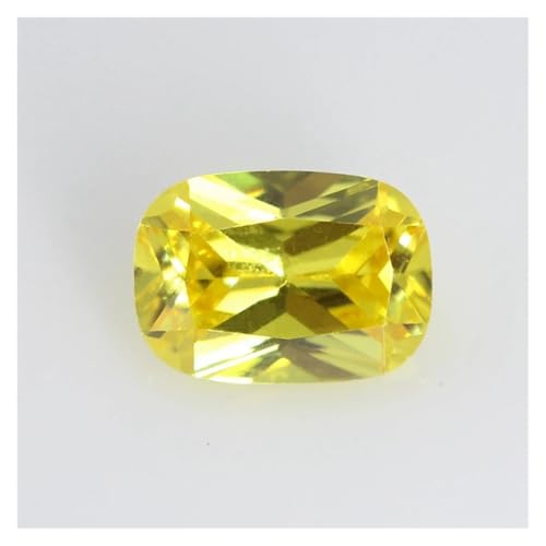 Aqxyqaz Kuaizi Kubischer Zirkonia-Stein, Baguette-Form, Weiß, Rosa, Granat, Blau, Grün, Gelb, lose CZ-Steine, synthetische Edelsteine ​​für Schmuck Jingxin(Golden Yellow,10x14mm 10PCS) von Aqxyqaz