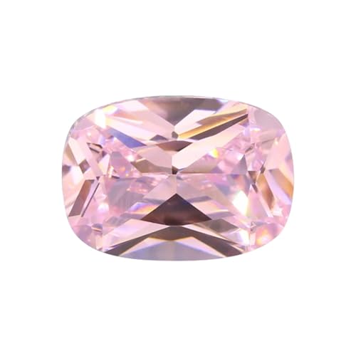 Aqxyqaz Kuaizi Kubischer Zirkonia-Stein, Baguette-Form, Weiß, Rosa, Granat, Blau, Grün, Gelb, lose CZ-Steine, synthetische Edelsteine ​​für Schmuck Jingxin(Light Pink,10x12mm 10PCS) von Aqxyqaz