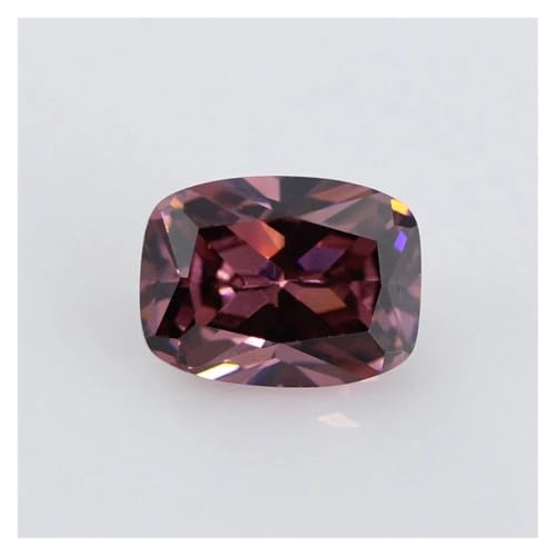 Aqxyqaz Kuaizi Kubischer Zirkonia-Stein, Baguette-Form, Weiß, Rosa, Granat, Blau, Grün, Gelb, lose CZ-Steine, synthetische Edelsteine ​​für Schmuck Jingxin(Rhodolite,10x14mm 10PCS) von Aqxyqaz