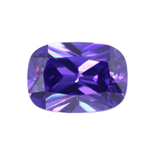 Aqxyqaz Kuaizi Kubischer Zirkonia-Stein, Baguette-Form, Weiß, Rosa, Granat, Blau, Grün, Gelb, lose CZ-Steine, synthetische Edelsteine ​​für Schmuck Jingxin(Violet,4x6mm 20PCS) von Aqxyqaz