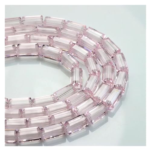 Kuaizi Kristallglas-Rechteckperlen for Selbermachen, 3 x 6/4 x 8 mm, lange quadratische Perlen, Bastelmaterial, Herstellung von Schmuck, Design, Lieferant, Großhandel in großen Mengen Jingxin(Rosa,3x6 von Aqxyqaz