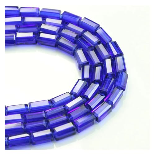 Kuaizi Kristallglas-Rechteckperlen for Selbermachen, 3 x 6/4 x 8 mm, lange quadratische Perlen, Bastelmaterial, Herstellung von Schmuck, Design, Lieferant, Großhandel in großen Mengen Jingxin(Deep blu von Aqxyqaz