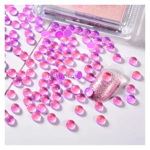 Kuaizi SS20 1440 Stück Meerjungfrau Glitzer Tropfen 3D Nail Art Dekorationen Strass Glänzende lichtempfindliche Glaskristall Strass Perlen Maniküre Jingxin(Amethyst) von Aqxyqaz