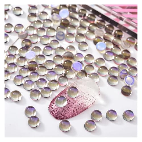 Kuaizi SS20 1440 Stück Meerjungfrau Glitzer Tropfen 3D Nail Art Dekorationen Strass Glänzende lichtempfindliche Glaskristall Strass Perlen Maniküre Jingxin(Amethyst Aurora) von Aqxyqaz