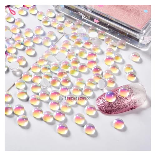 Kuaizi SS20 1440 Stück Meerjungfrau Glitzer Tropfen 3D Nail Art Dekorationen Strass Glänzende lichtempfindliche Glaskristall Strass Perlen Maniküre Jingxin(Crystal) von Aqxyqaz