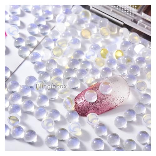 Kuaizi SS20 1440 Stück Meerjungfrau Glitzer Tropfen 3D Nail Art Dekorationen Strass Glänzende lichtempfindliche Glaskristall Strass Perlen Maniküre Jingxin(Crystal Aurora) von Aqxyqaz