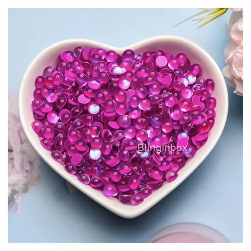 Kuaizi SS20 1440 Stück Meerjungfrau Glitzer Tropfen 3D Nail Art Dekorationen Strass Glänzende lichtempfindliche Glaskristall Strass Perlen Maniküre Jingxin(Fuchsia) von Aqxyqaz