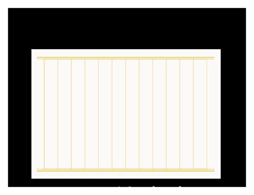 Aqxyxsw Reispapier Chinesische Kleine Regelmäßige Schrift Kalligrafie Goldene Folien Halbreifes Xuan-Papier Pinselstift Kreation Copy Scriptures Papier lingli(A,34x138cm 2cm grids) von Aqxyxsw