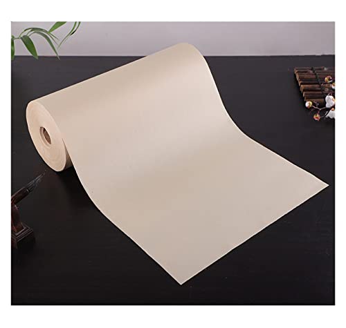 Aqxyxsw Xuan Paper 20–100 m chinesisches halbrohes Reispapier for chinesische Malerei, Kalligraphie, Bambuspapier, Bastelbedarf lingli(D raw xuan paper,0.85x100m) von Aqxyxsw