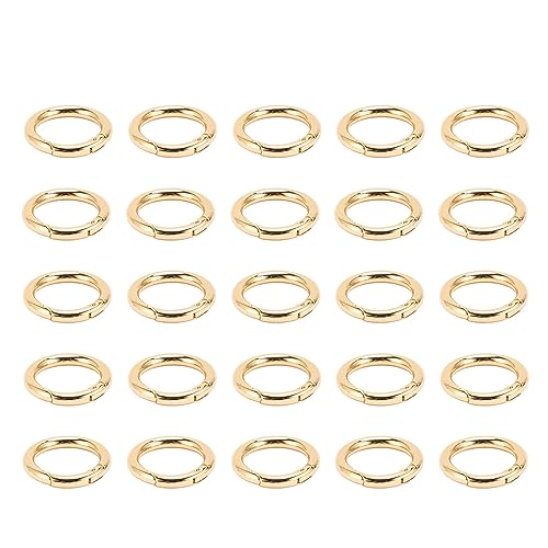 35 Mm Federringverschlüsse, Kupfer-Schmuckverschlüsse, 20 Stück DIY-Bastelzubehör für Armbänder, Halsketten, Ohrringe mit Kleinem Lochdurchmesser 20 Mm, Einfach zu Verwenden (GOLD) von Aramox