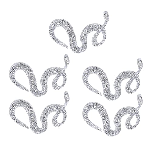 5 Stück Strass-Bandbesatz, Auffällige Hochzeitskleid-Dekoration, DIY-Kleidungszubehör-Applikation mit Kleber Zum Basteln und Verschönern (SILVER) von Aramox