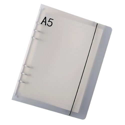 Flexible Clear 6 Tragbare Löcher Notebook für das Schulbüroversammlung, PP Frosted, Transparentes Arbeitsbuch Cover für Vielseitige Verwendung (A5) von Aramox