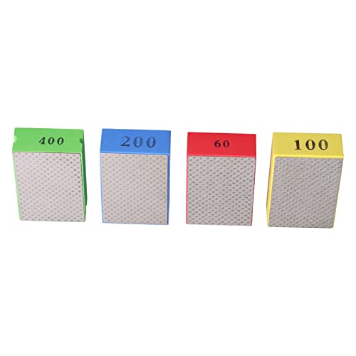 Hand Polishing Pads, Set von 4 Schaumstoff -Rückblöcken, Diamantpolierblockset, 60#, 100#, 200#, 400#für Steinkeramikfliesenglasschleife, mit Seitenrille Hand Polishing Pads, Set von 4 Schaumstoff -Rückblöcken, Diamantpolierblockset, 60#, 100#, 200#, 400#für Steinkeramikfliesenglasschleife, mit Seitenrille von Aramox