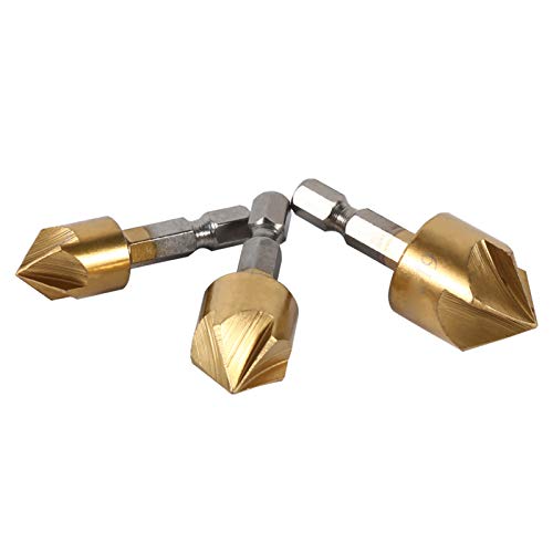 Hex Shank Wood Camfering Cutter Set - 6pcs HSS 90 Grad Countersink - Effektives Chipentferner Geeignet für Holz und Weiches Material Mehrere Größen 6mm 19mm Enthalten Hex Shank Wood Camfering Cutter Set - 6pcs HSS 90 Grad Countersink - Effektives Chipentferner Geeignet für Holz und Weiches Material Mehrere Größen 6mm 19mm Enthalten von Aramox