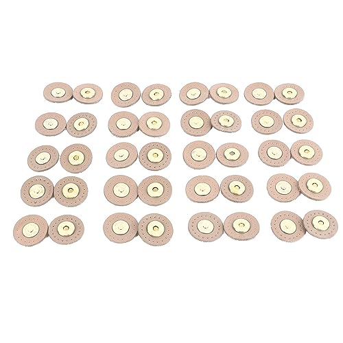 Leder Magnetic Snap Easy Installationsverschluss Schließ für DIY -Handwerk 20 Sets für Geldbeutel Kleidung (Rot) (Beige) von Aramox