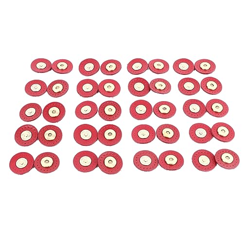 Leder Magnetic Snap Easy Installationsverschluss Schließ für DIY -Handwerk 20 Sets für Geldbeutel Kleidung (Rot) von Aramox