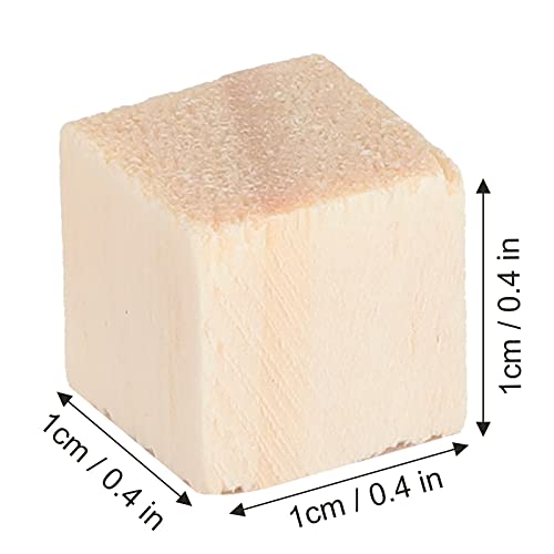 Leichte 10-mm-Holzwürfel für Heimwerkerarbeiten, 100-teiliges Holzblock-Puzzlespielzeug mit Früherziehungsspiel von Aramox