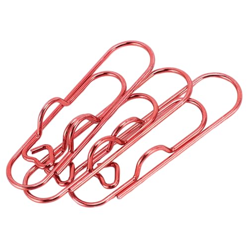 Metall -Stift -Clip Edelstahl Langable Tragbarer Papierklip -Stifthalter 30pcs für Notebook -Lesezeichen -Quittungen (Rot) von Aramox