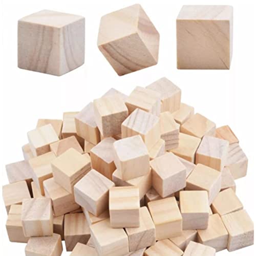 Quadratische Holzwürfel, 2 X 2 X 2 Cm, Unlackierte Holzwürfel für Bastelbegeisterte oder Eltern-Kind-Interaktion von Aramox