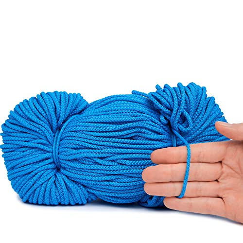 100m Kordel, Stärke 3 mm, 100% Polyester, universal Polyesterkordel, blau von Aranato