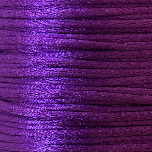 Aranato Satinkordel 100 Meter 2mm dick Große Spule Vielseitig einsetzbar violett von Aranato