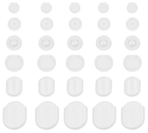 60 Stück Silikon-Ohrring-Verschlüsse, 6 Größen, Silikon-Ohrring-Pads, Komfort-Ohrring-Kissen für Clips an Ohrringen von Arcemain