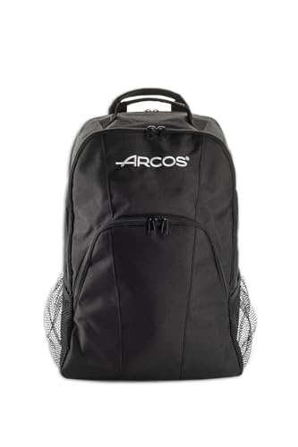 Arcos Messer Roll Bag - Messer Rucksack 9 Stück - Polyester 600D Abdecken mit PVC 330 x 480 x 185 mm - Farbe Schwarz (Messer Nicht ENTHALTEN) von Arcos