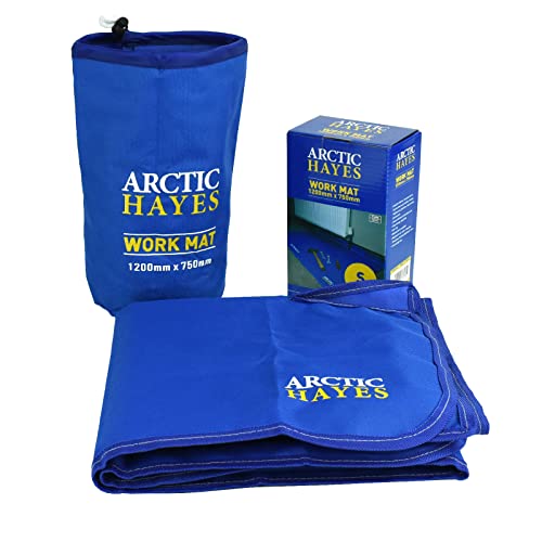 Arctic Hayes WM1 Klempnerarbeitsmatte, rutschfest, wasserdicht und chemikalienbeständig, Bodenschutzmatte (1.200 x 750 mm), geeignet für Innen- und Außenbereich, Blau von Arctic Hayes