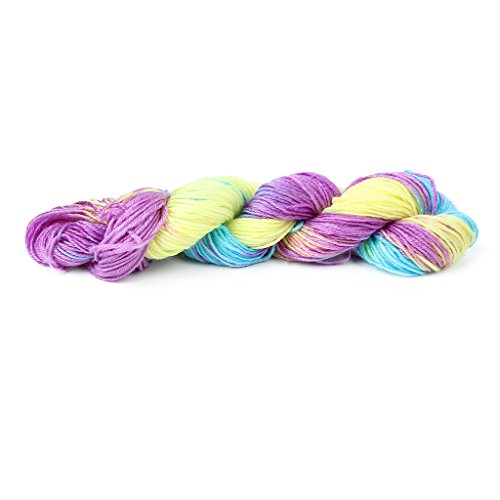 Arecobticy Garn, Wolle, 50 g, handgewebt, Regenbogenfarben, bunt, segmentgefärbt, Acryl-Polyester-Strickgarn von Arecobticy