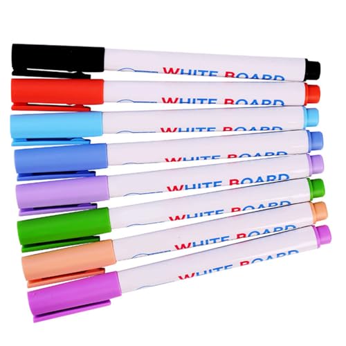 Arecobticy Whiteboard-Marker auf Wasserbasis, 8 Stück, radierbar, 8 Farben, Stifte für Büro, Schule, Whiteboard-Marker Arecobticy Whiteboard-Marker auf Wasserbasis, 8 Stück, radierbar, 8 Farben, Stifte für Büro, Schule, Whiteboard-Marker von Arecobticy