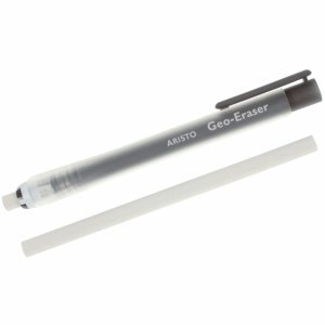 Aristo 10 x Radierstift Geo-Eraser 120mm transparent weiß von Aristo