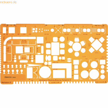 Aristo Schablone Architekt 2 1:51 gelb von Aristo