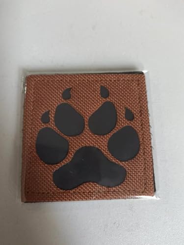 ArmorSmith 1 x "Puppy Footprint"-Muster mit Klettverschluss, bestickte taktische Aufnäher, die beste Wahl für DIY-Kleidung, Jacken, Rucksäcke, Hüte (braun) von ArmorSmith