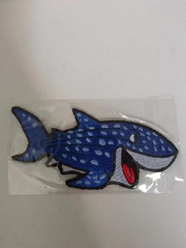 ArmorSmith Vivid "Blue Shark" Pattern Patch, Iron on Patch or Sew on Patch, Embroidered Patches for Decorative Clothing, Hat, Backpack and Shoes (1Pcs) von ArmorSmith