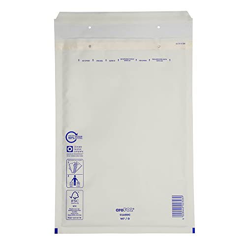 100 x Luftpolsterversandtaschen Weiss - Gr. G / 7 [ 250 x 350 mm ] Luftpolstertaschen Versandtaschen Umschläge von aroFOL