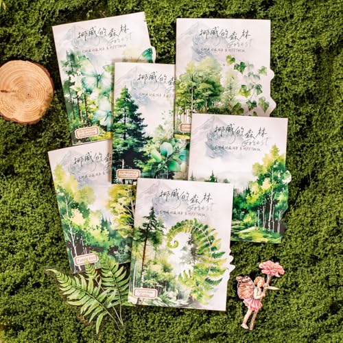 Scrapbooking Zubehör 120Pcs Arpaper Decoration Aesthetic Stickers Set Junk Journal Sticker für DIY Photo Album Journaling Bullet Journal Zubehör(Norwegian Forest) von Arpaper