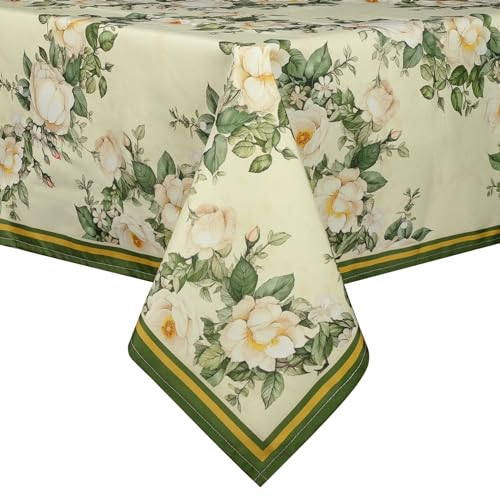 Arquiel Tischdecke Rechteckige Florale, Wasserabweisend Aquarell Tischdecken Tischtuch Deko, Polyester Tischdeck FüR Garten, Picknick KüChe Parteien FrüHling/Sommer (152x213cm) von Arquiel