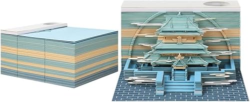 2024 Kalender-Notizblock 3D-Uhrwerk-Kalender 2024 Artsy Pads Kalender Architekturmodell Papierskulptur-Kalender mit Stifthalter 3D-Notizblock Notizen für Büro/Zuhause von ArrGo