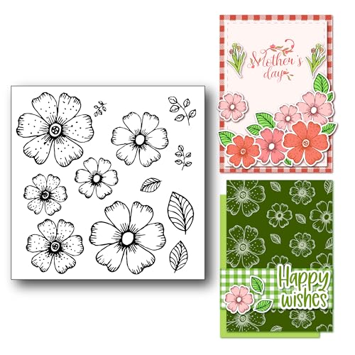 Arrietty DIY Blumen Blätter Stempel Gummi Transparent Stempel Siegel Scrapbook Dekorative Kartenherstellung Klar Stempel von Arrietty