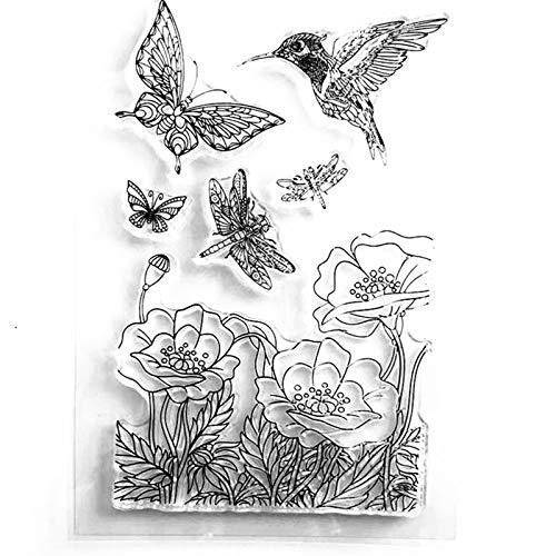 arriettycraft Lotusblüten, Blätter, Libelle, Schmetterling, Kolibri, transparente Stempel für Kartenherstellung, Dekoration, klare Stempel und DIY, Scrapbooking, Basteln von arriettycraft