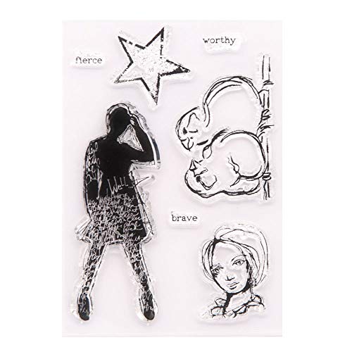 Arrietty Muttertag Brave Frauen Mädchen Vögel Transparente Stempel für Kartenherstellung Dekoration und DIY Scrapbooking Werkzeuge Gummistempel von Arrietty