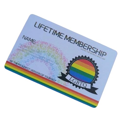 Arroopu Rainbow LGBT -Karte, Gay Pride Card - Rainbow LGBT -Mitgliedskarte - Mondmuster -Requisite, personenbezogene Daten zum Erreichen von Paraden liefert Dekorationszubehör von Arroopu