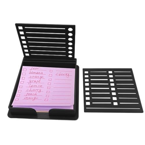 Haftnotizhalter Mit 2 Vorlagen, Haftnotiz Schablone Haftnotiz Spender Selbstklebender Notiz Organizer Für 3x3 Zoll Selbstklebende Notizblöcke von Arroopu