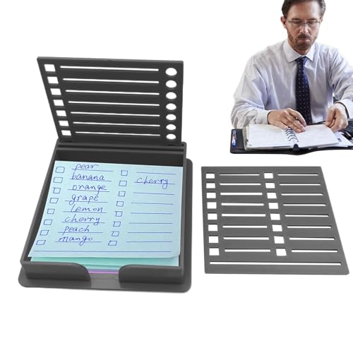 Haftnotizhalter Mit 2 Vorlagen, Haftnotiz Schablone Haftnotiz Spender Selbstklebender Notiz Organizer Für 3x3 Zoll Selbstklebende Notizblöcke von Arroopu