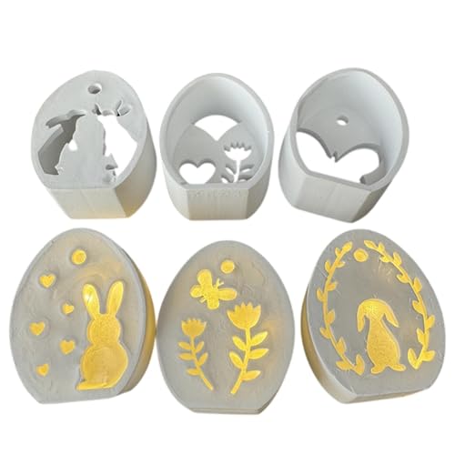 Silikonformen Gießformen Ostern Silikon Gießform Mit 6 Mulden Ostern Silikonform Osterei Gipsformen Zum Gießen Osternhase Epoxidharz Formen Giessformen Silikon Ostern Für Handwerk von Arroopu