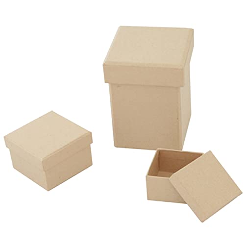 Kunst Alternativen paper-mache Hohe Box Set 3/Pkg, mehrfarbig, 7,36 x 8,89 x 10,2 cm von Art Alternatives